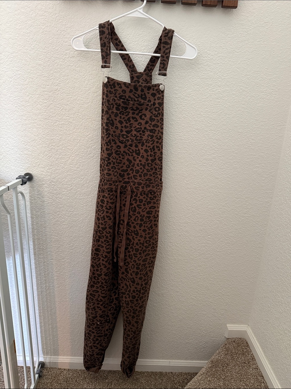 Z Supply Brown Leopard-Print Jumpsuit Romper